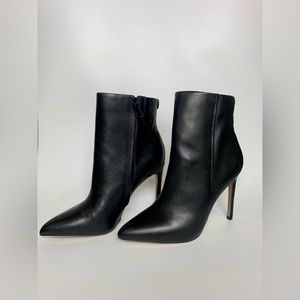 Sam Edelman Women’s Wrenley Black Leather Boots Size Wide 9.5 US